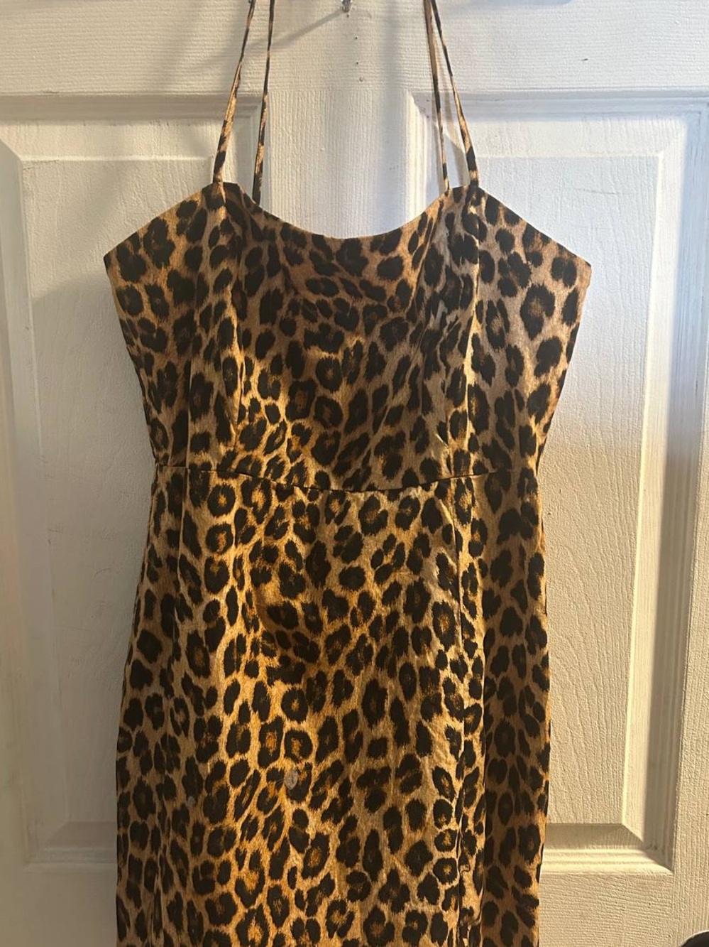 Zara Leopard Print Mini Dress in Brown and Black